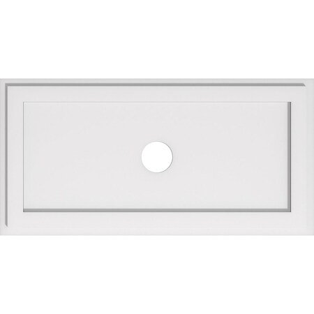 Rectangle Architectural Grde PVC Ceiling Medallion, 30"W x 15"H x 3"ID x 10 1/2"C x 1"P, One-Piece